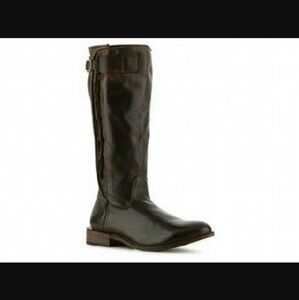 🇺🇦 Free People Brown Leather Campus Knee Boots Viral Y2K Minimalist Mother Day